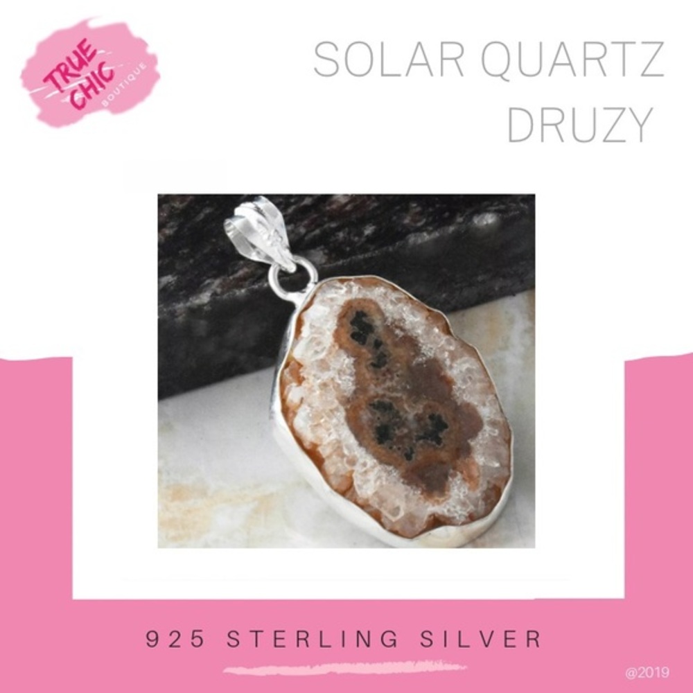 Solar Quartz Druzy Pendant